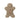 Fabric Bouclé Gingerbread Man Shaped Pillow with red buttons. 
