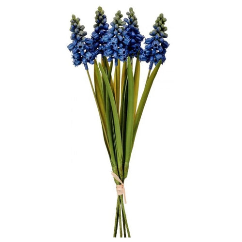 Artificial grape hyacinth bundle in the color blue.