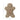 Measurements of the Fabric Bouclé Gingerbread Man Shaped Pillow