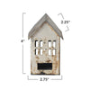 Medium size antique pewter metal decorative house. 