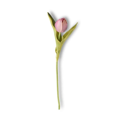 Real touch mini tulip in pale purple. 