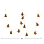 Recycled paper honeycomb garland 72 inches long. 
