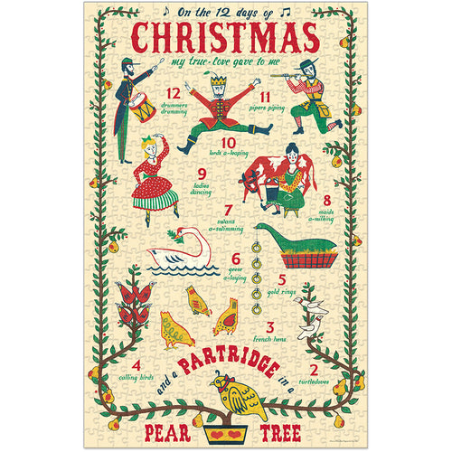 Vintage Puzzle - Twelve Days of Christmas