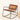 Rocking Iron Chair with Leather and Woven Cane
