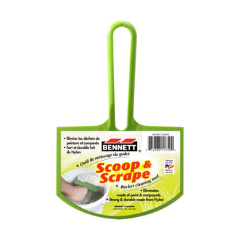 Bennett scoop and scape rounded drywall scoop.