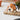 Up close of the ceramic beagles face, he appears to be sleeping. 