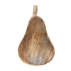 Solid mango wood pear shaped bowl.