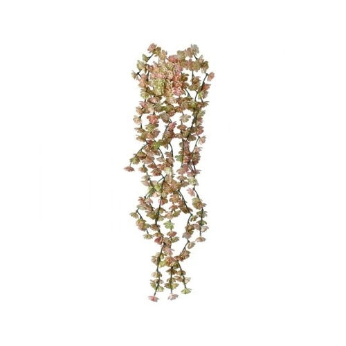 Artificial fresh touch fountain succulent vine in the color blush pink.