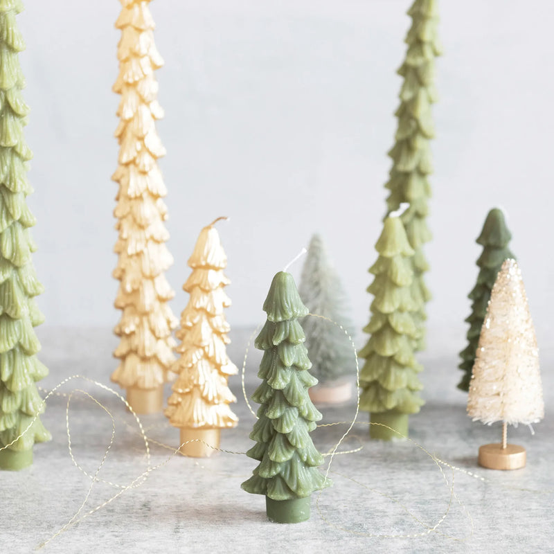 Tree Shaped Taper Candles - Evergreen