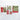 Various kitchen linens in the colors red and green.