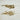 Two styles of artificial sprays with shiny gold finishes. 