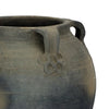 Handmade Chinese water pot with handle details. 