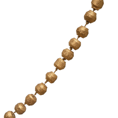 Gold bead garland.