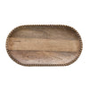 Mango Wood Tray with Wood Beads