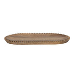 Mango Wood Tray with Wood Beads