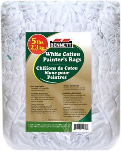Bennett Pack of White Cotton Rags, 5-lb