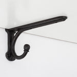 Simple Bracket with Hook - Black