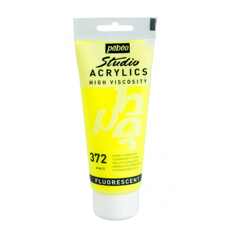 Pébéo Studio Acrylics 100 ml. - 372 Fluorescent Yellow