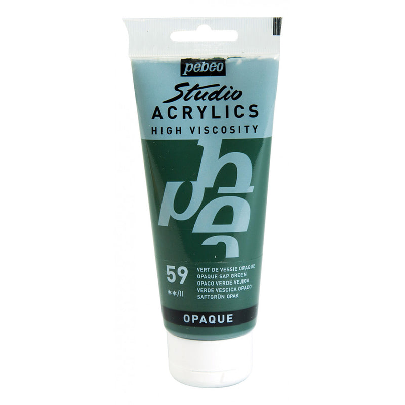 Pébéo Studio Acrylics 100 ml. - 59 Opaque Sap Green