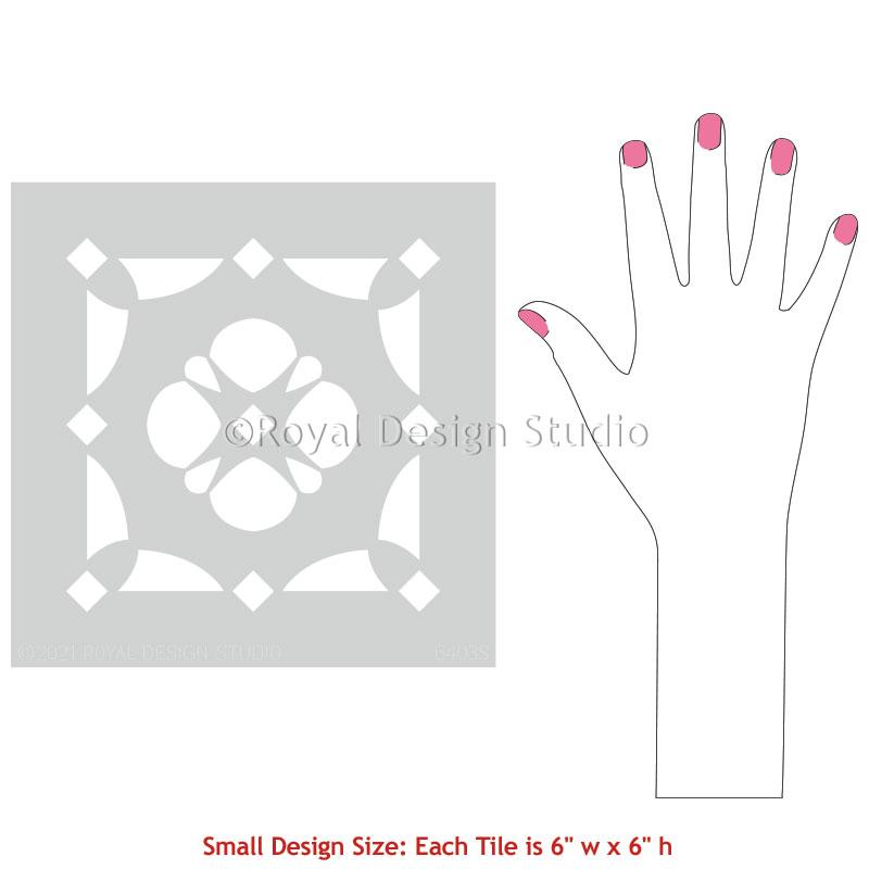 Justine Tile Stencil