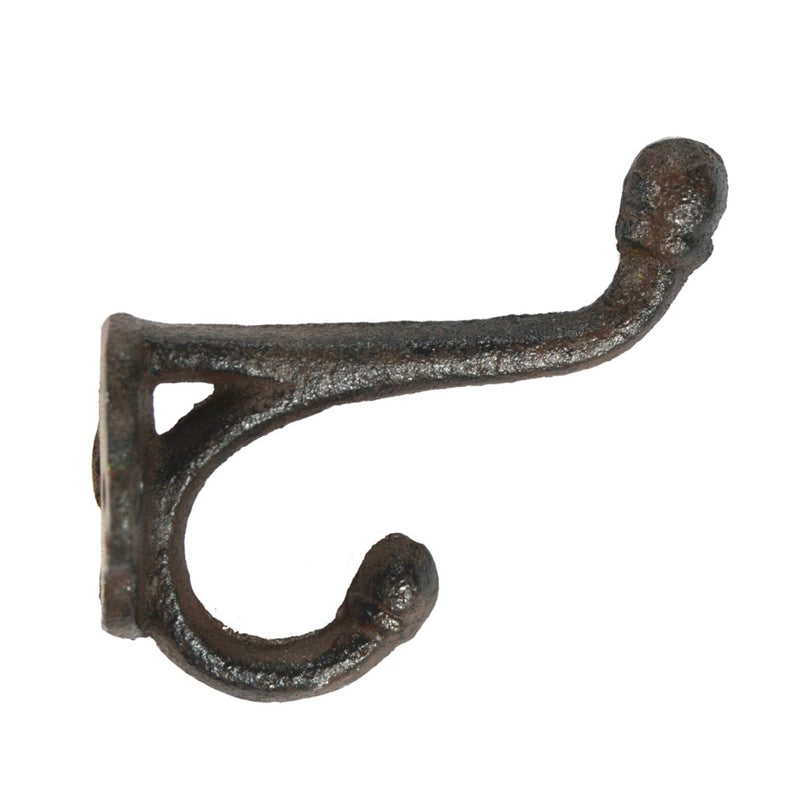 Cast Iron Double Hook - Brown