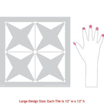 Pinwheels Tile Stencil