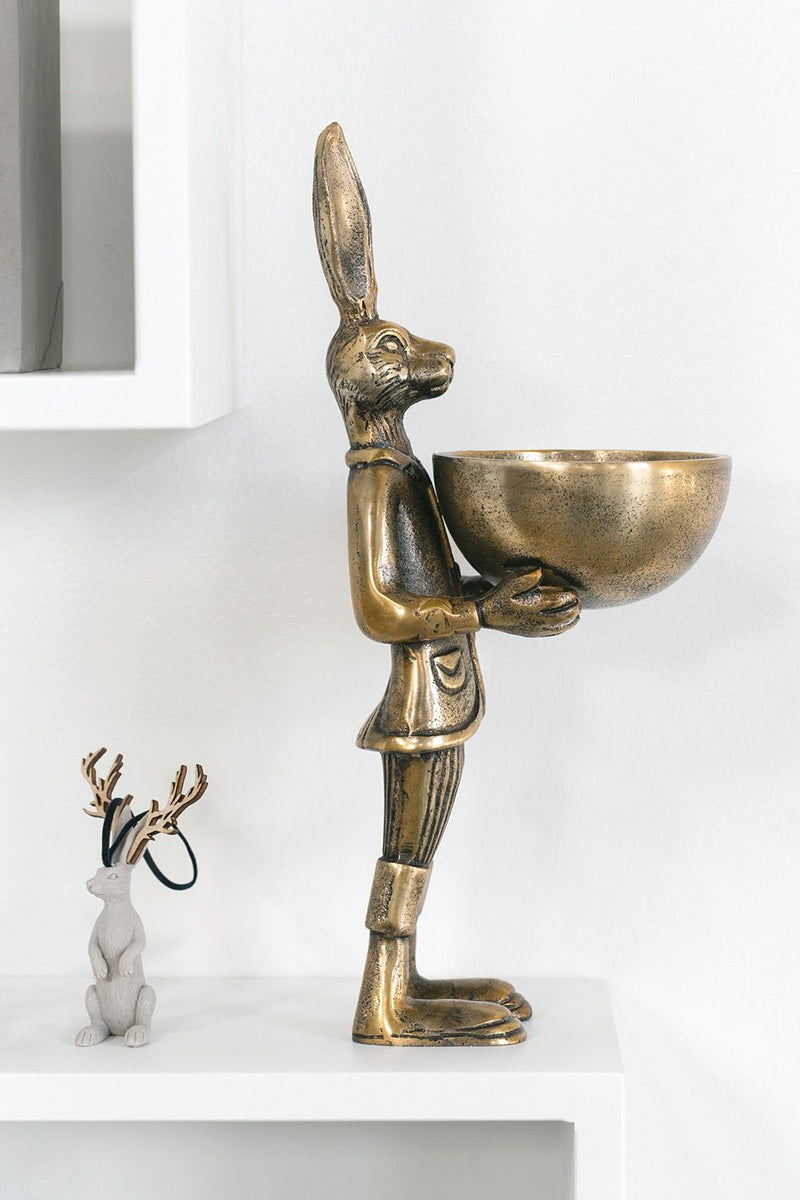 Antique Brass Hare Stand