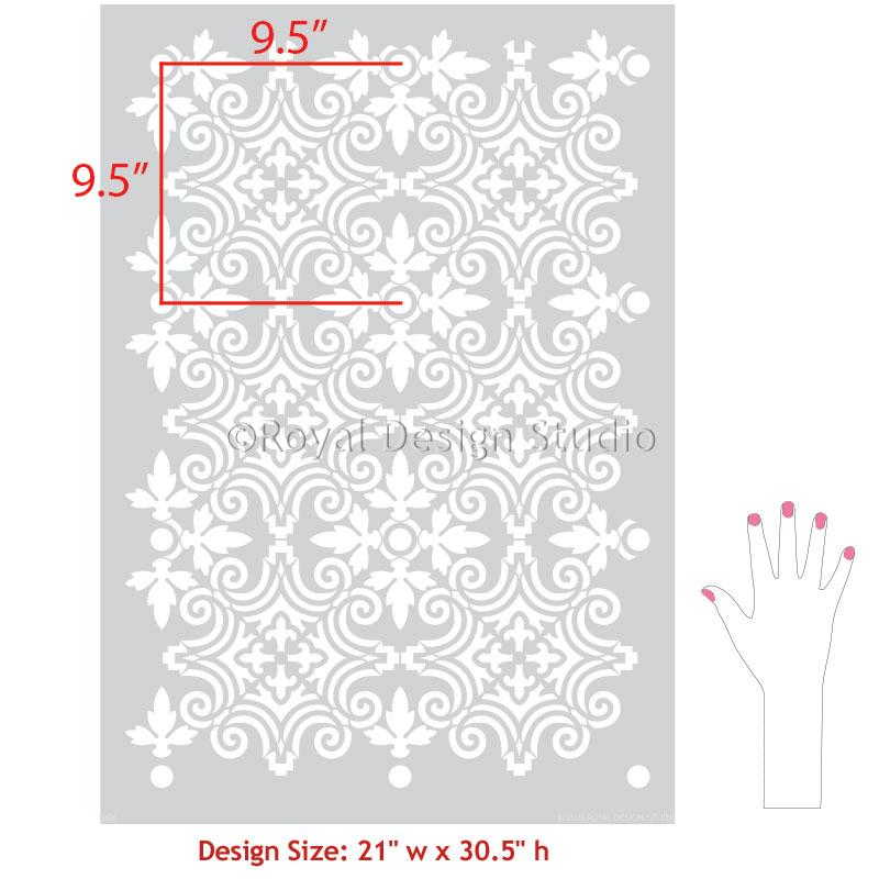 Augusta Tile Allover Stencil