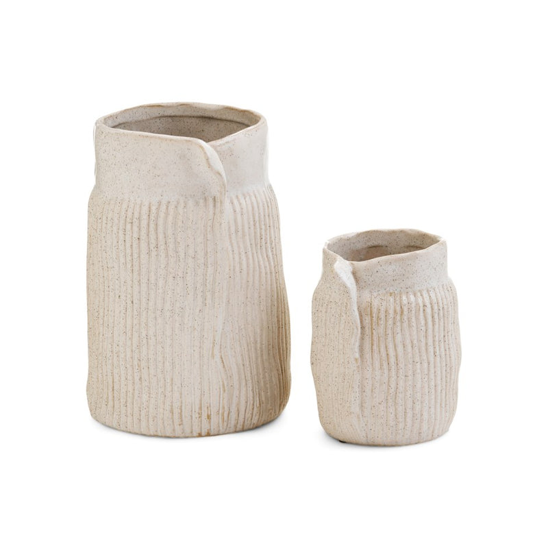 Ribbed Irregular Vase