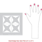 Pinwheels Tile Stencil