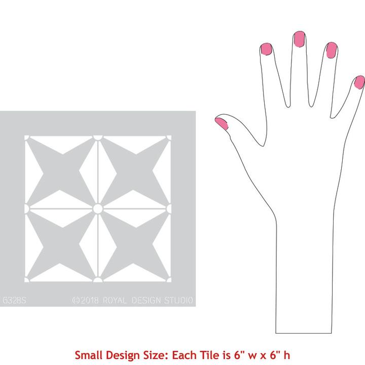 Pinwheels Tile Stencil