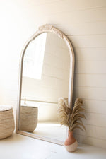 Arched Mirror with Carved Detail