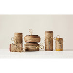 Wooden Spools with Jute and Scissors