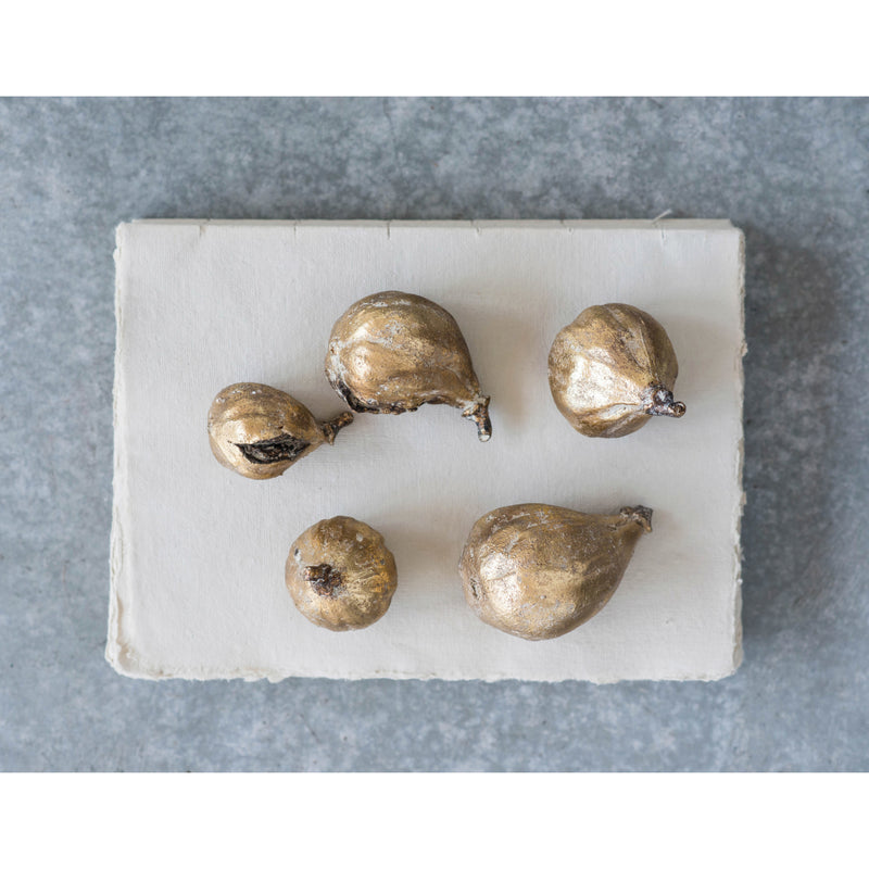 Resin Figs with Antique Finish, Set of 5