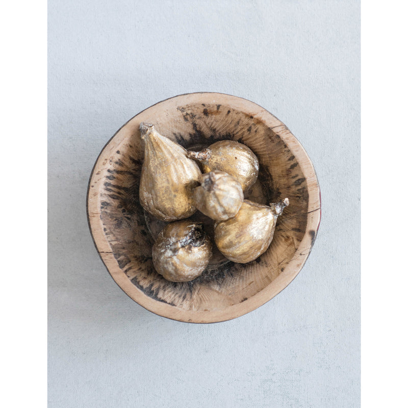 Resin Figs with Antique Finish, Set of 5
