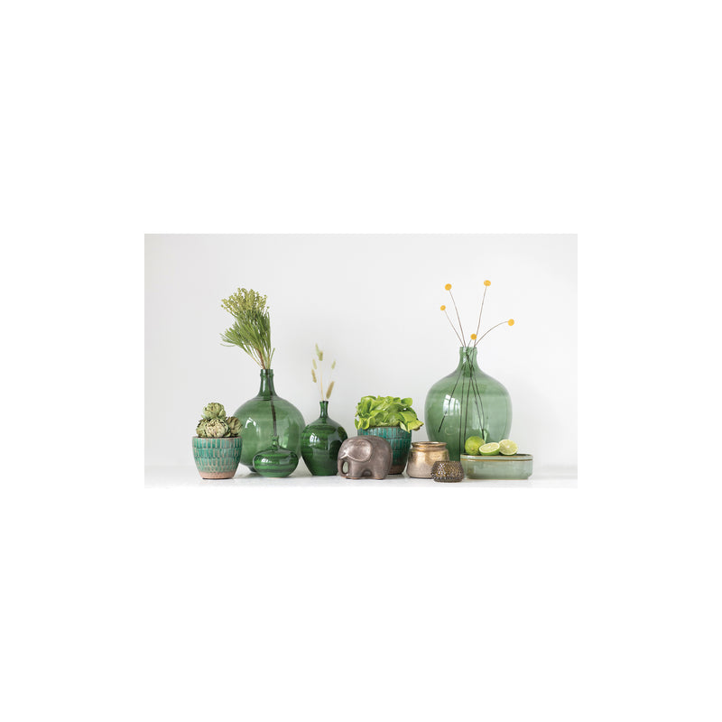 Vintage Reproduction Glass Bottle - Green