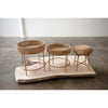 Woven Tables with Stool