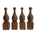 Hand Carved Reclaimed Wood Finials