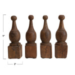 Hand Carved Reclaimed Wood Finials