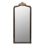 Distressed Framed Wall Mirror - Black