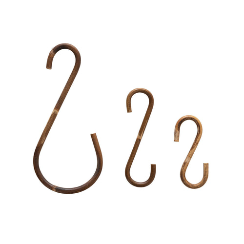 Rattan S-Hooks (Set of 3)