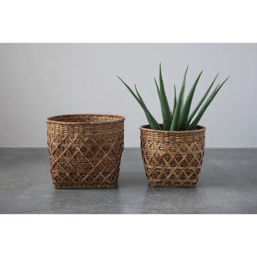 Hand Woven Rattan Basket