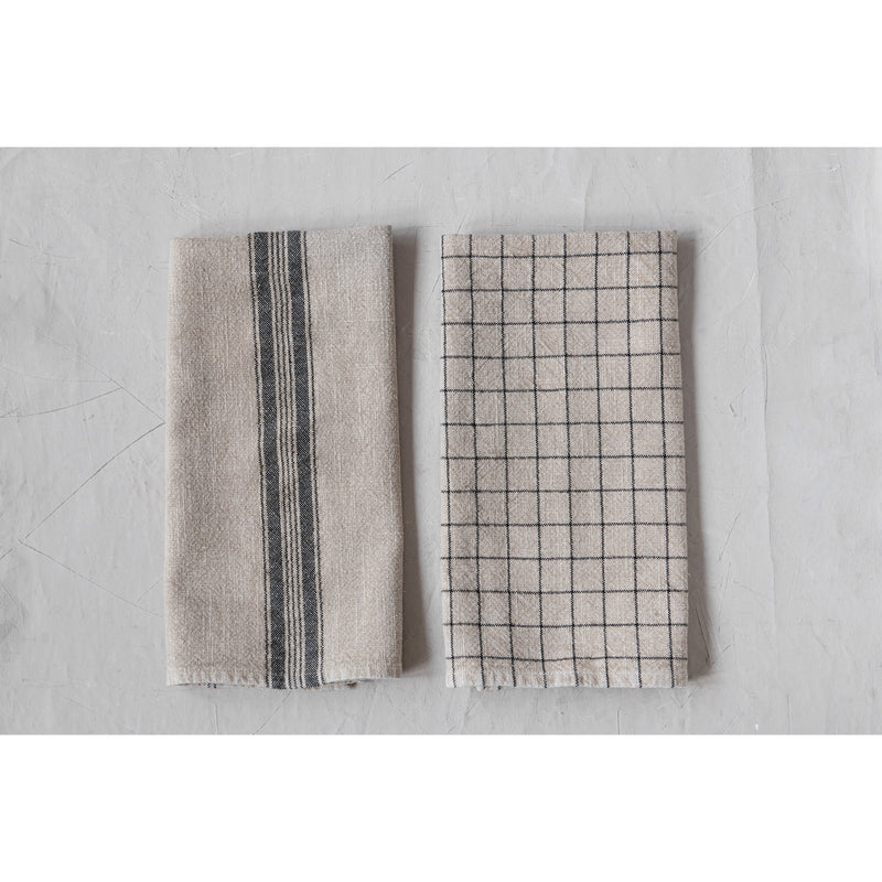 Woven Cotton Blend Tea Towels