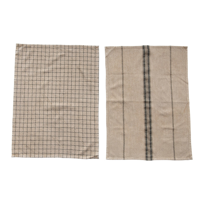 Woven Cotton Blend Tea Towels
