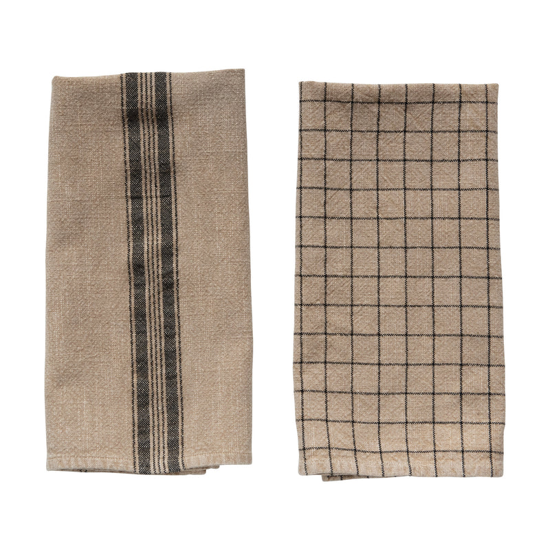 Woven Cotton Blend Tea Towels