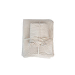 Woven Cotton Jacquard Queen Bed Cover with 2 Ruffled Standard Shams