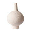 Decorative Handmade Paper Mache Vase - Cream