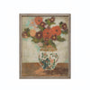 Wood Framed Wall Décor with Flowers in Vase