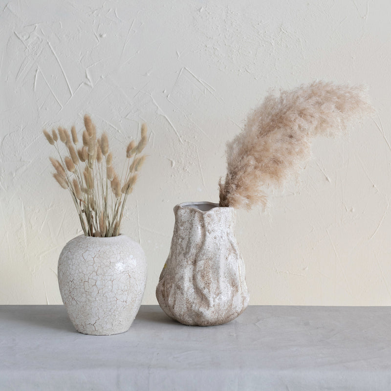 Stoneware Organic Shaped Vase