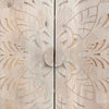 Mango Wood Cabinet with Carved Design